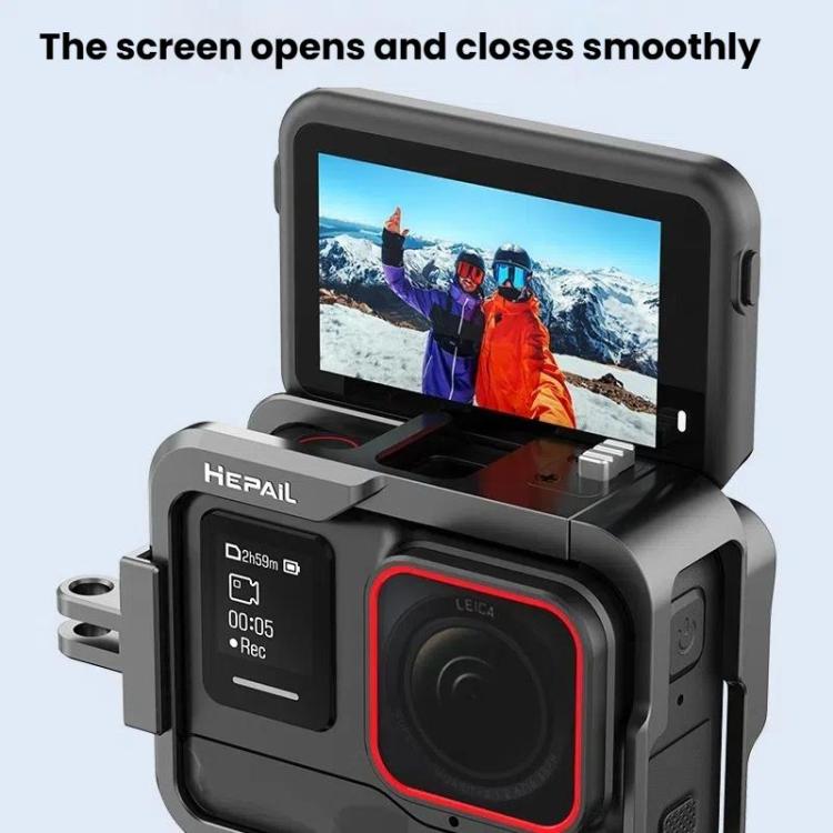 For Insta360 Ace Pro HEPAIL AC-26 Metal Rabbit Cage Camera Frame Accessories by HEPAIL