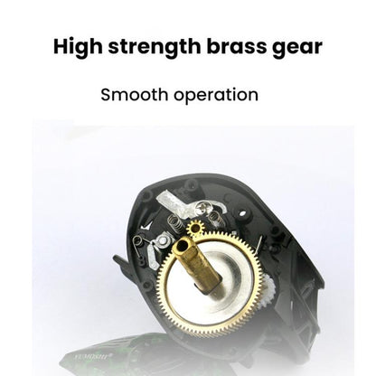 YUMOSH EQC201 Left Hand Baitcasting Fishing Reel 6.3:1 Gear Ratio With Magnetic Brake System, 12-Setting Adjustable by YUMOSH