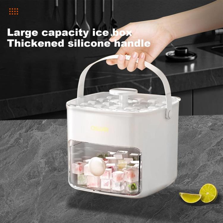 Kacheeg 2-In-1 Double Layer Ice Cube Tray With Storage Container Easy Push Release Mold(White) by Kacheeg