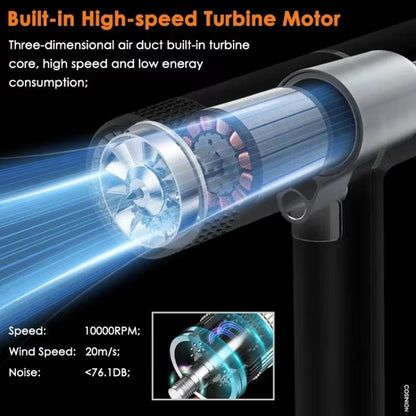 T-Shaped Hair Dryer with Smart Inverter Technology High-Power Blow Dryer for Home & Salon Use EU Plug(Gray) by bashfashion