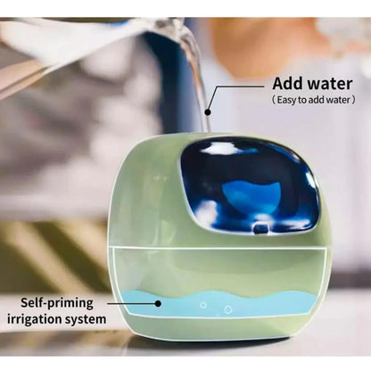 Smart Plant Pot With Multi-Sensors WiFi Plant Monitor With 2-Inch Screen Compatible With Mi/Tuya Home Ecosystem(Yellow) by bashfashion